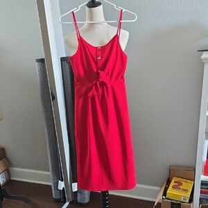Elegant Red Sundress Dress